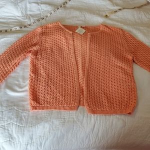 Nordstrom orange crocheted cover up